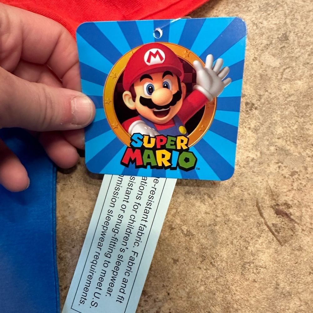 NWT Boys Super Mario short sleeve union suit - Picture 2 of 5